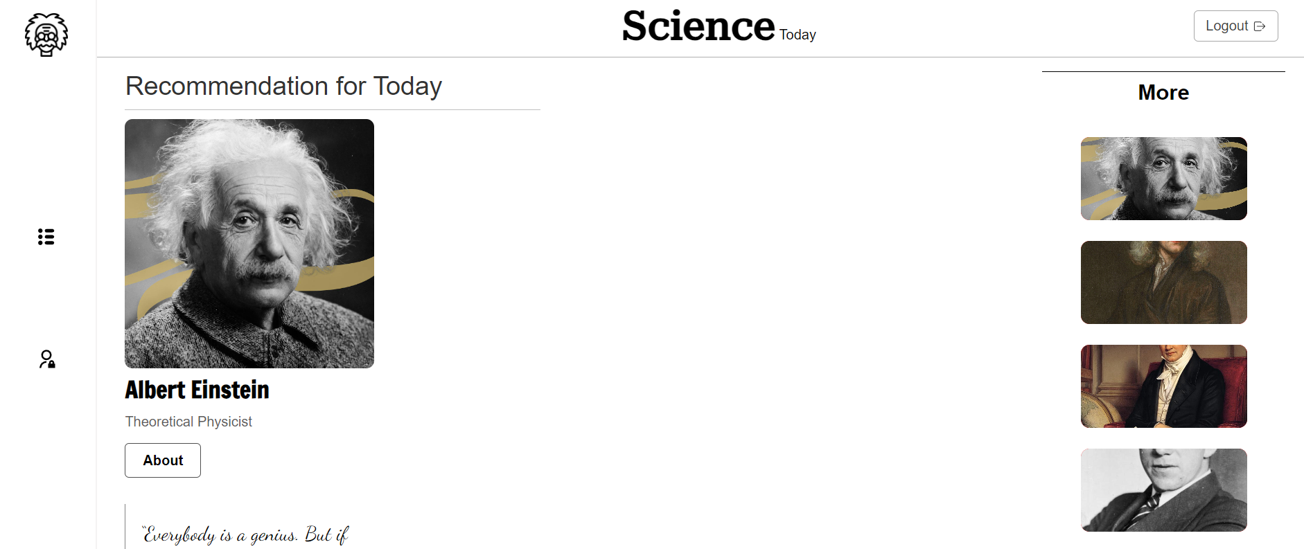 Science Blog App
